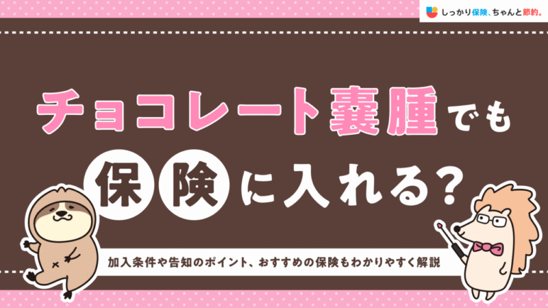 しっかり保険、ちゃんと節約。にチョコレート嚢腫と保険加入について執筆した記事がUPされました